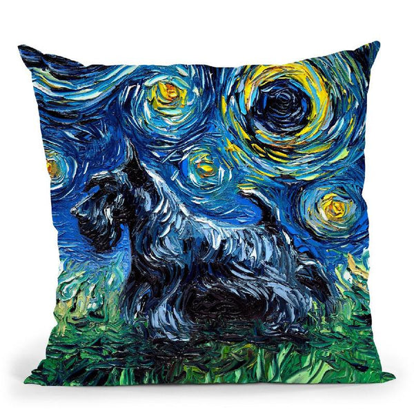 Scotty Throw Pillow by Aja Trier