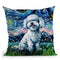Bichon Frise Throw Pillow by Aja Trier