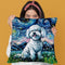 Bichon Frise Throw Pillow by Aja Trier