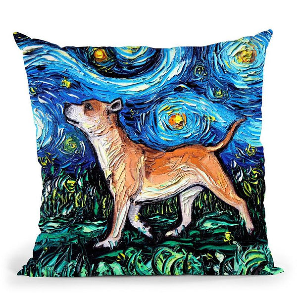 Staffordshire Bulldog Throw Pillow by Aja Trier