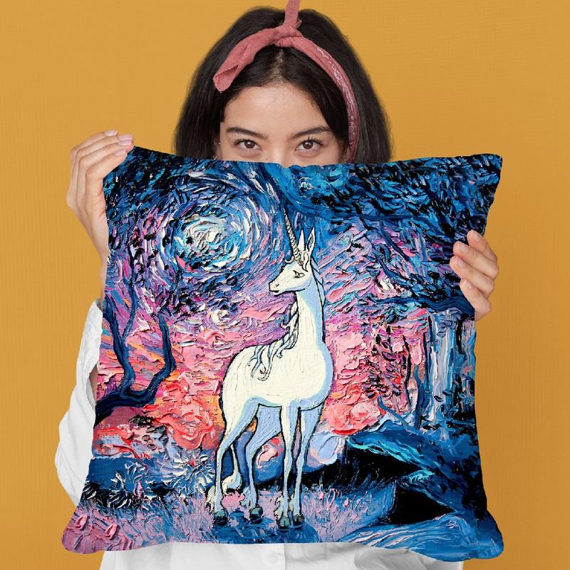 The Last Star Of Morning Throw Pillow by Aja Trier