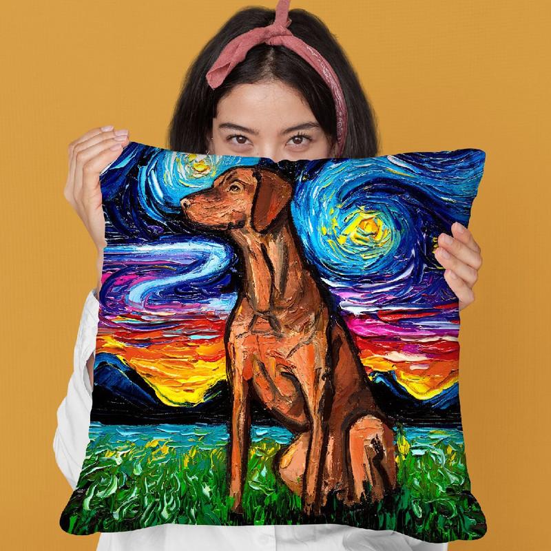 Viszla Throw Pillow by Aja Trier