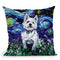 Westie Throw Pillow by Aja Trier