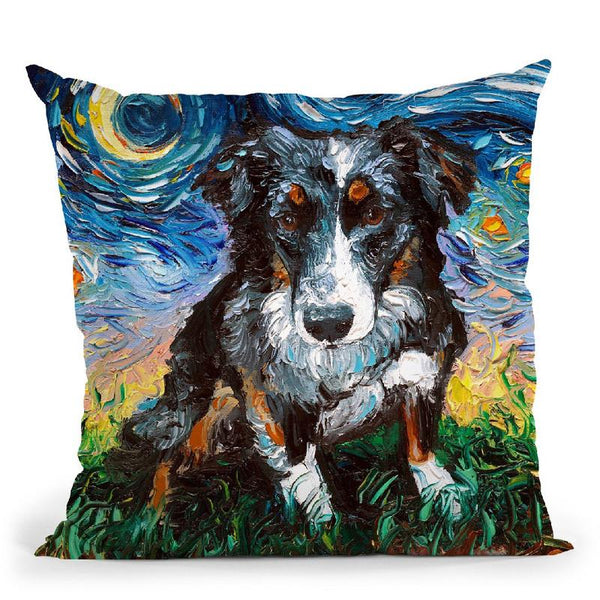 Australianepherd Throw Pillow by Aja Trier