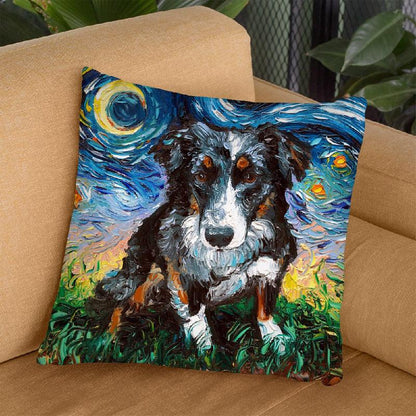 Australianepherd Throw Pillow by Aja Trier