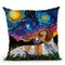 Beagle Mix Throw Pillow by Aja Trier
