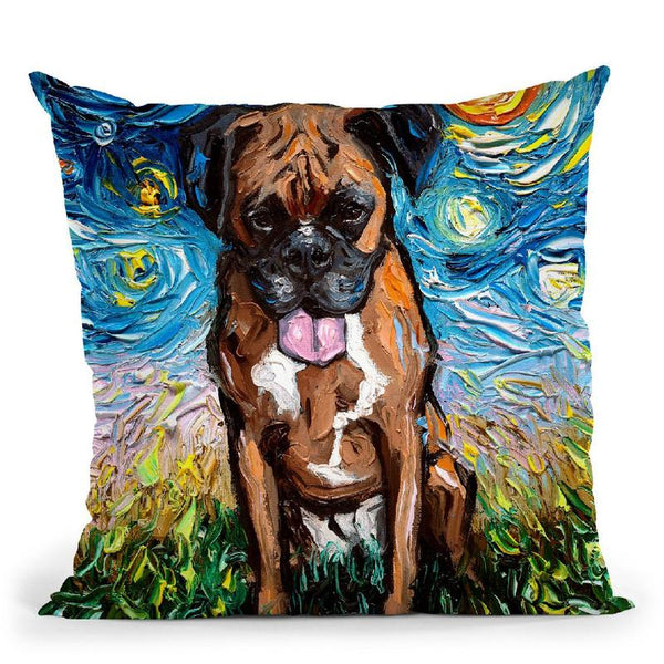 Boxsue Boxer Throw Pillow by Aja Trier