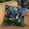 Bull Terrier Black And White Throw Pillow by Aja Trier