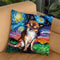 Chihuahua Long Haired Throw Pillow by Aja Trier