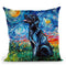 Black Labrador Throw Pillow by Aja Trier