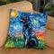 Black Labrador Throw Pillow by Aja Trier