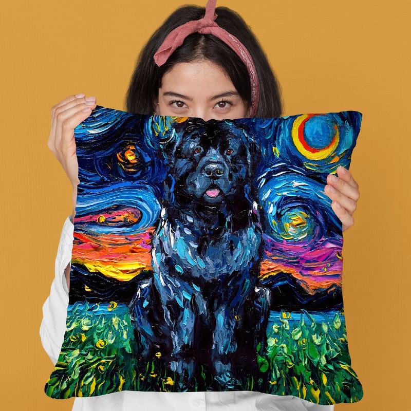 Newfoundland Throw Pillow by Aja Trier