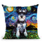 Schnauzer Throw Pillow by Aja Trier