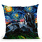 Black Labrador Iii Throw Pillow by Aja Trier