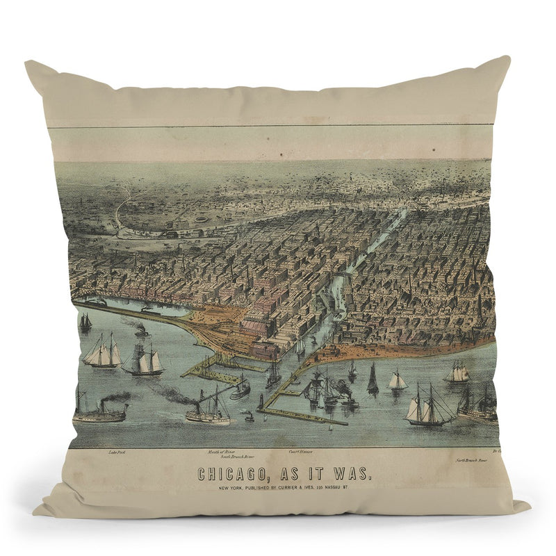 Chicago 1907 Throw Pillow By Adam Shaw