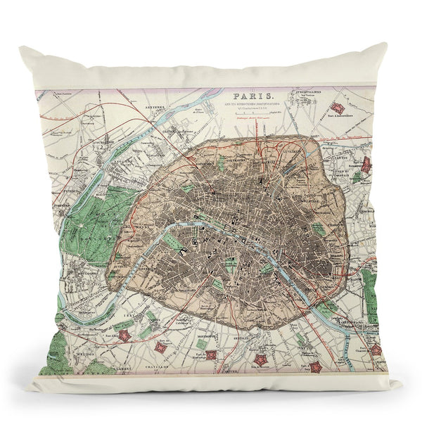 Paris 1872 Throw Pillow By Adam Shaw