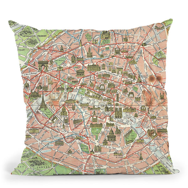 Paris 1920 Throw Pillow By Adam Shaw
