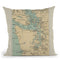 Puget Sound 1898 Map Throw Pillow By Adam Shaw