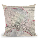 Richmond Virginia 1884 Throw Pillow By Adam Shaw