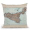 Sicily 1900 Cartog 2 Throw Pillow By Adam Shaw