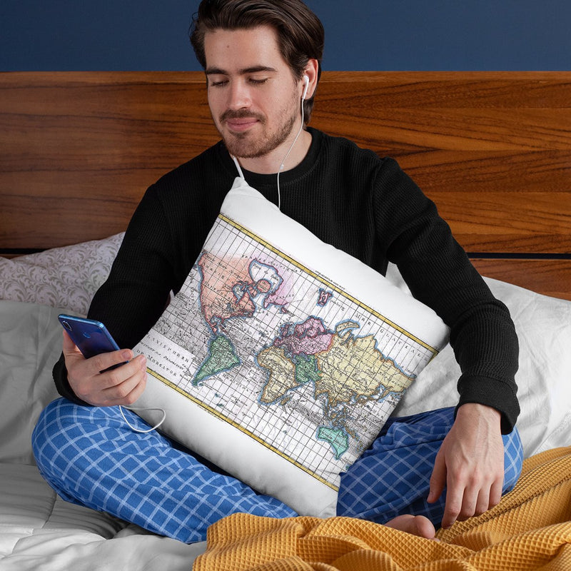 World 1780 Throw Pillow By Adam Shaw