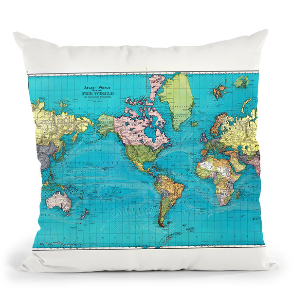 World 1897 Throw Pillow By Adam Shaw
