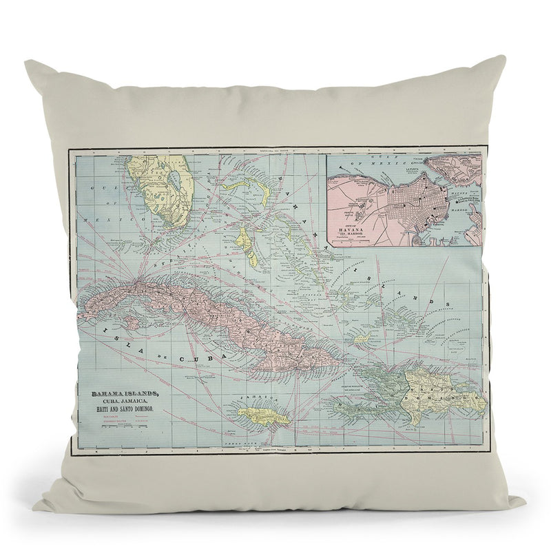 Caribbean 1901 Throw Pillow By Adam Shaw