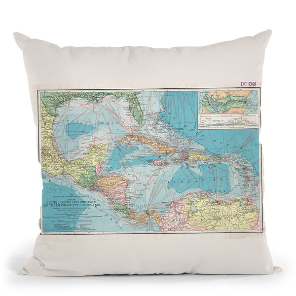 Caribbean 1913 Throw Pillow By Adam Shaw