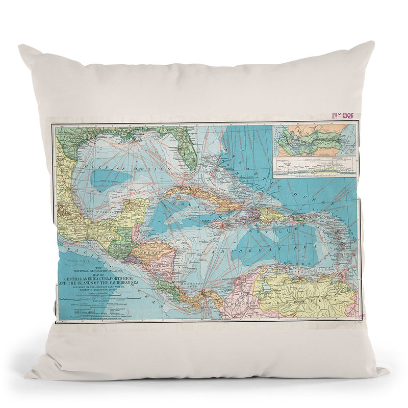 Caribbean 1913 Throw Pillow By Adam Shaw