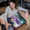 Funny Space Pug Riding On Alpaca Unicorn Throw Pillow By Skyler Hill