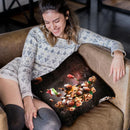 Funny Space Pasta Cat Throw Pillow By Skyler Hill