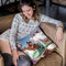 Dinosaur Surf T-Rex Surfing Throw Pillow By Skyler Hill