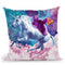 Space Sloth On Unicorn - Sloth Pizza Throw Pillow By Skyler Hill