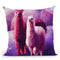 Crazy Funny Rainbow Llama In Space Throw Pillow By Skyler Hill