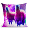 Rainbow Llama In Space Throw Pillow By Skyler Hill