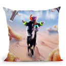 Sloth Riding Alpaca With Chicken Nuggets And Cola Throw Pillow By Skyler Hill