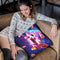 Outer Space Taco Cat - Rainbow Laser Eyes, Burrito Throw Pillow By Skyler Hill