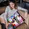 Sloth Riding Alpaca With Sundae And Jelly Beans Throw Pillow By Skyler Hill