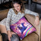 Lazer Warrior Space Cat Riding Unicorn Eating Taco Throw Pillow By Skyler Hill