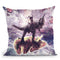 Space Pug Riding Dinosaur Unicorn - Pizza & Taco Throw Pillow By Skyler Hill