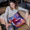 Trippy Space Sloth Turtle - Sloth Pizza Throw Pillow By Skyler Hill