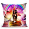 Cat Riding Llama With Pancakes And Milkshake Throw Pillow By Skyler Hill