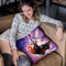Lazer Warrior Space Cat Riding Chicken Eating Burrito Throw Pillow By Skyler Hill
