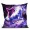 Space Sloth Riding On Unicorn Throw Pillow By Skyler Hill