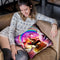 Cat Riding Hippo With Pancakes And Milkshake Throw Pillow By Skyler Hill