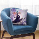 Tornado Cat Riding Turtle Eating Pizza Throw Pillow By Skyler Hill