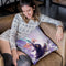 Tornado Cat Riding Turtle Eating Pizza Throw Pillow By Skyler Hill