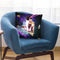 Outer Space Pizza Cat - Rainbow Laser, Taco, Burrito Throw Pillow By Skyler Hill