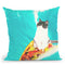 Kitty Cat Surfing Taco Throw Pillow By Skyler Hill