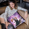 Lazer Warrior Space Cat Riding Turtle Eating Taco Throw Pillow By Skyler Hill